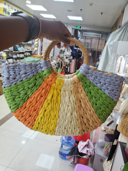 BOHO RATTAN CIRCLE BAG