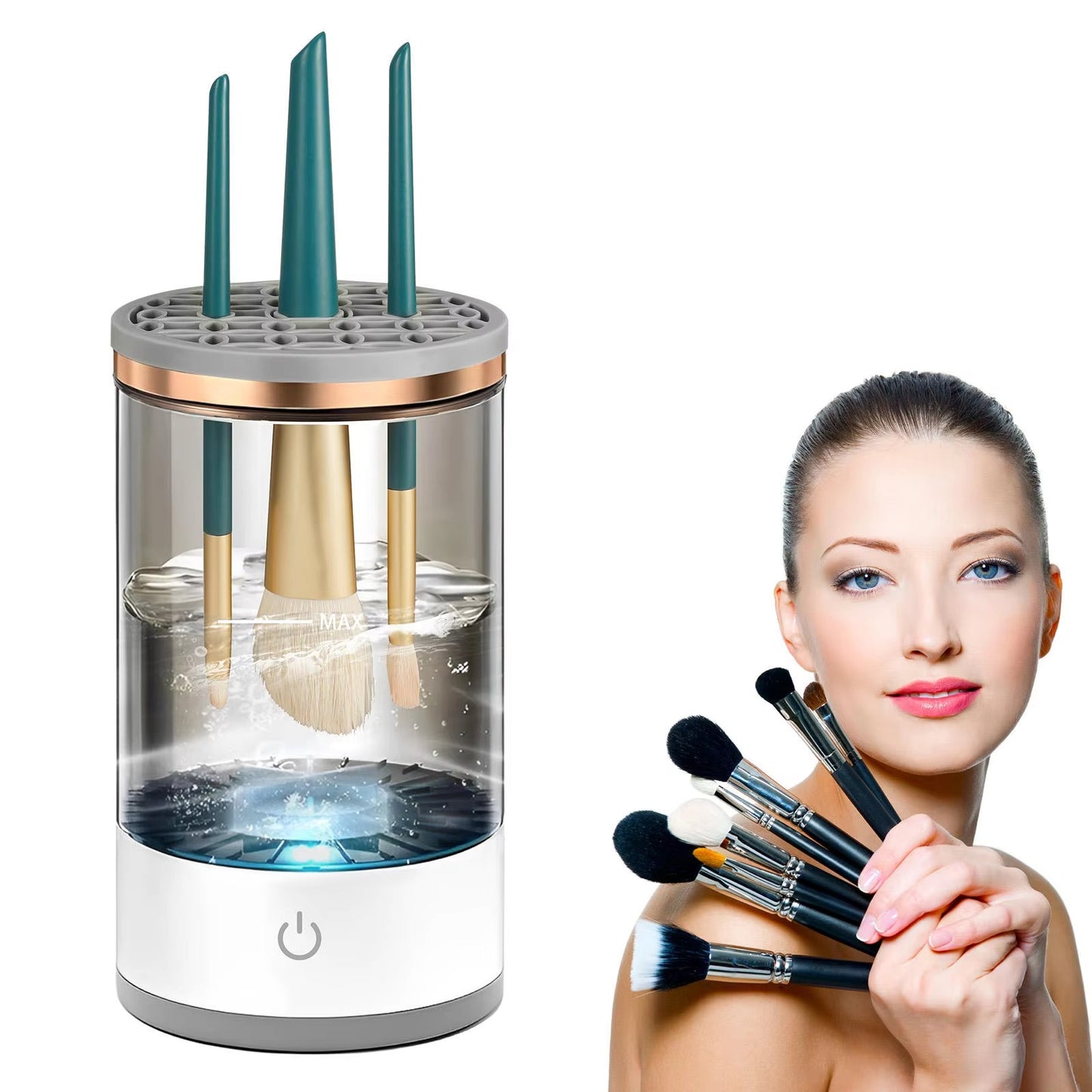 2 IN 1  MAKE UP BRUSH CLEANER