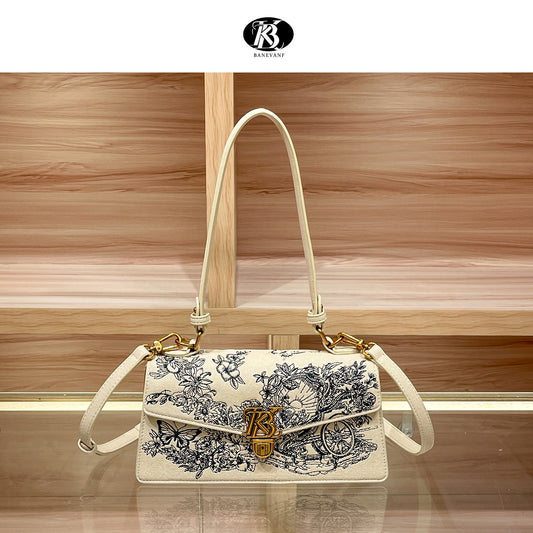 VINTAGE EMBOSSED CROSSBODY BAG