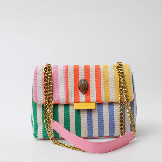 STRIPED CANVAS MINI BAG