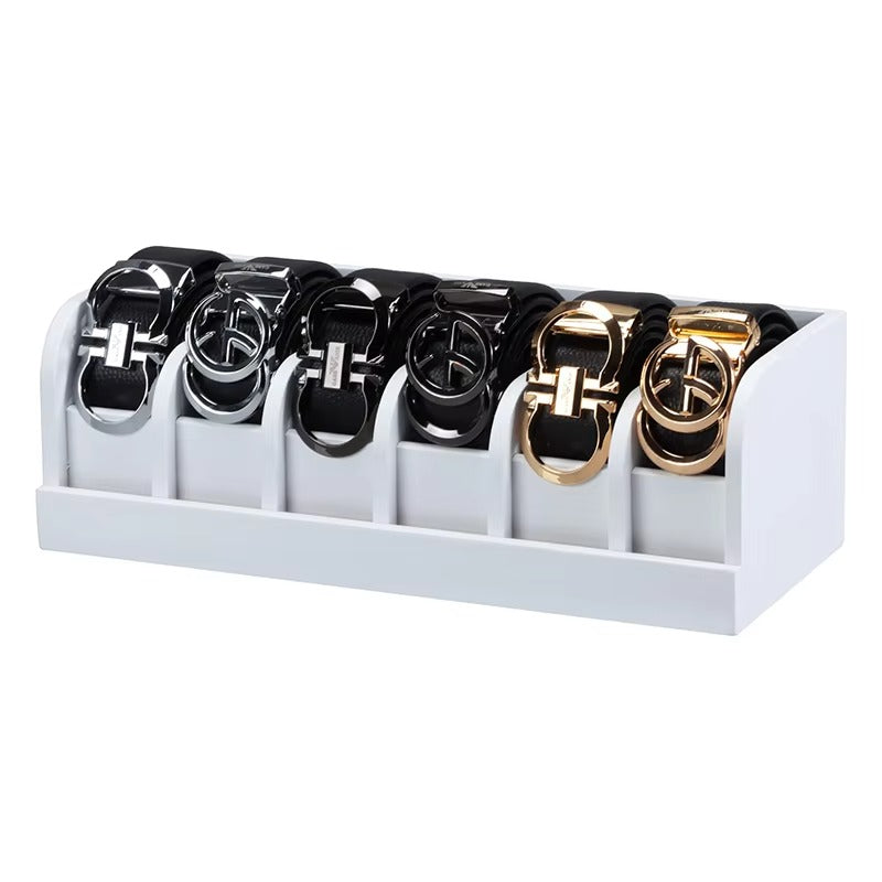 BAMBOO BELT ORGANIZER BOX