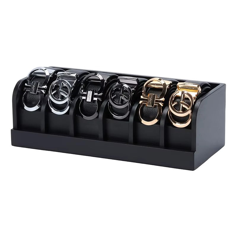 BAMBOO BELT ORGANIZER BOX