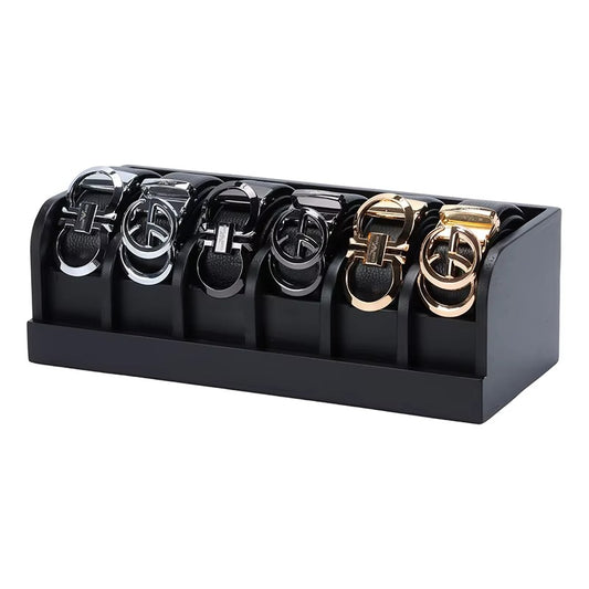 BAMBOO BELT ORGANIZER BOX